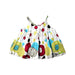 A Multicolour Sleeveless Dresses from Catimini in size 3T for girl. (Front View)