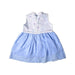 A Blue Sleeveless Dresses from Elly in size 6-12M for girl. (Back View)