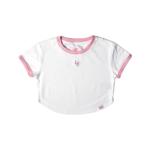 A White Short Sleeve Tops from Lee in size 3T for girl. (Front View)