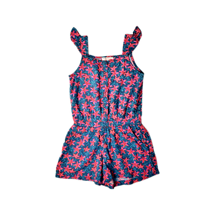 A Blue Sleeveless Rompers from DPAM in size 3T for girl. (Front View)