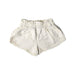 A White Shorts from Gingersnaps in size 3-6M for girl. (Front View)