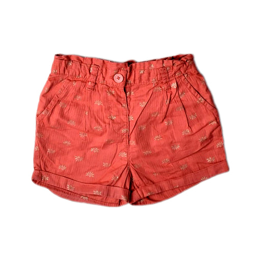 A Red Shorts from DPAM in size 2T for girl. (Front View)