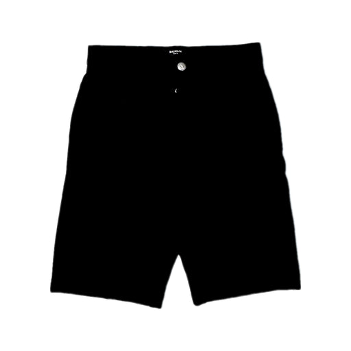 A Black Shorts from Balmain in size 12Y for boy. (Front View)