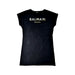A Black Short Sleeve Dresses from Balmain in size 12Y for girl. (Front View)