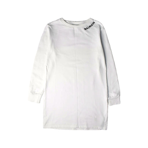 A White Long Sleeve Dresses from Balmain in size 12Y for girl. (Front View)