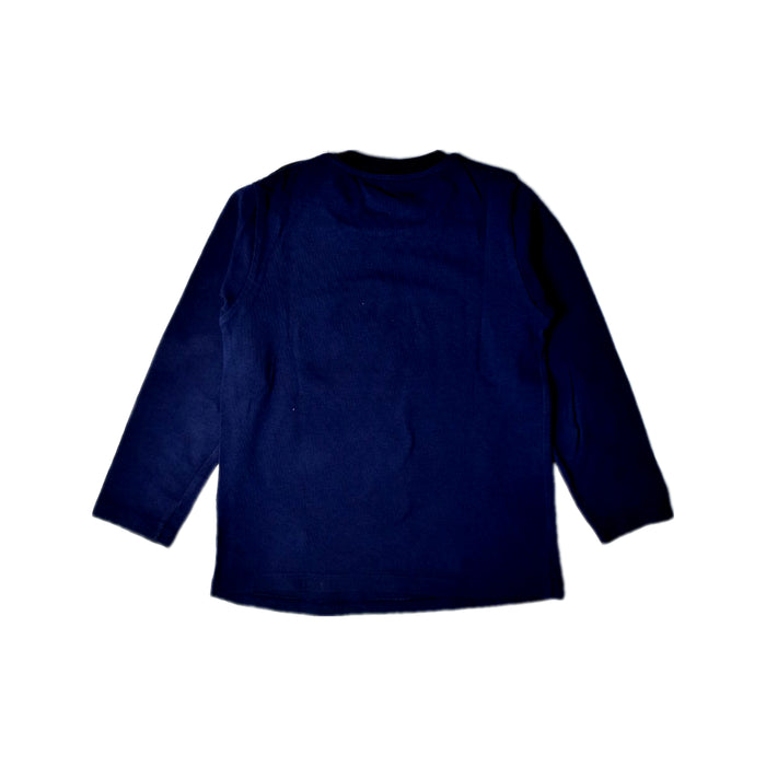 A Navy Long Sleeve T Shirts from Moschino in size 3T for boy. (Back View)