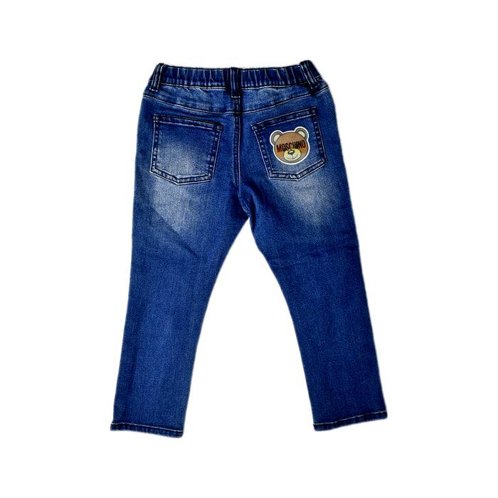 A Blue Jeans from Moschino in size 3T for neutral. (Back View)