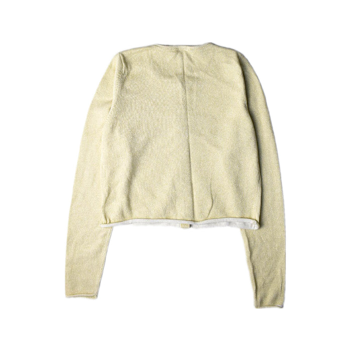 A Ivory Cardigans from Petit Bateau in size 12Y for girl. (Back View)