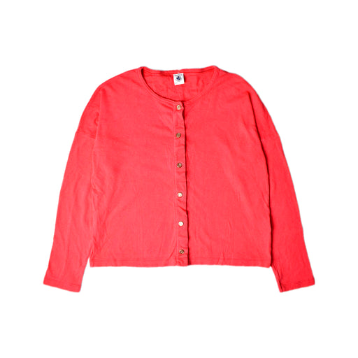 A Red Cardigans from Petit Bateau in size 10Y for girl. (Front View)
