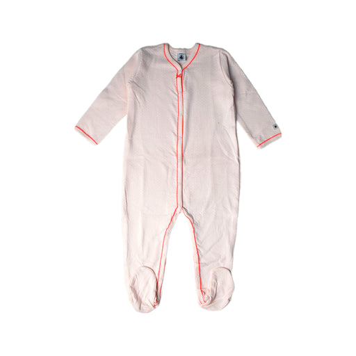 A Pink Long Sleeve Jumpsuits from Petit Bateau in size 2T for girl. (Front View)
