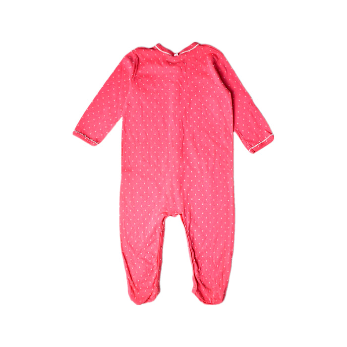 A Pink Long Sleeve Jumpsuits from Petit Bateau in size 12-18M for girl. (Back View)