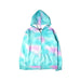 A Teal Zippered Sweatshirts from Calvin Klein in size 14Y for girl. (Front View)