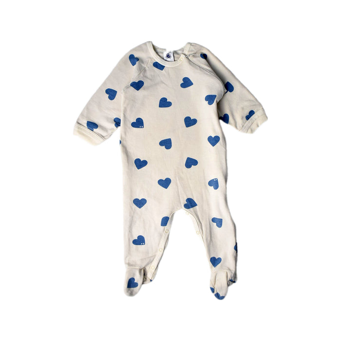 A White Long Sleeve Jumpsuits from Petit Bateau in size 6-12M for neutral. (Front View)
