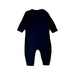 A Navy Long Sleeve Jumpsuits from Little Green Radicals in size 0-3M for boy. (Back View)