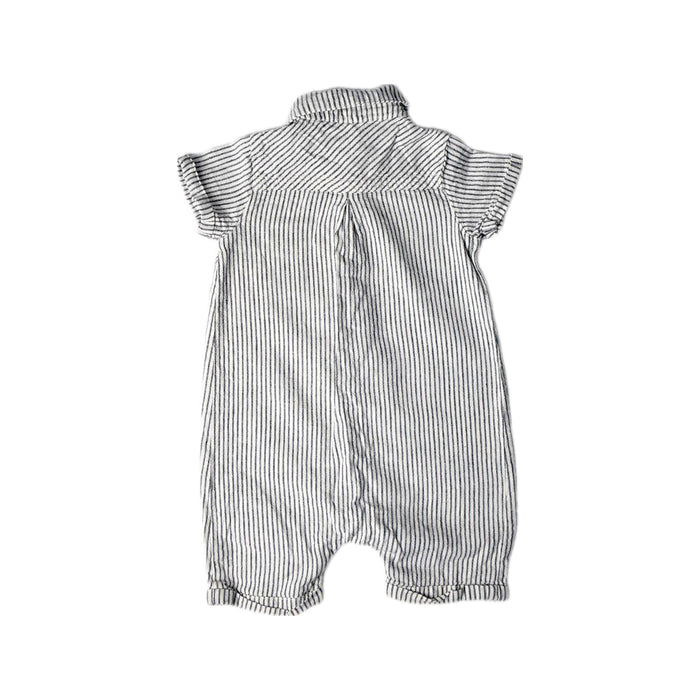 A White Short Sleeve Rompers from Mamas & Papas in size 3-6M for boy. (Back View)