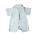 A Blue Short Sleeve Rompers from Le Petit Society in size 3-6M for boy. (Back View)