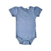 A Blue Short Sleeve Bodysuits from Jamie Kay in size 6-12M for girl. (Front View)