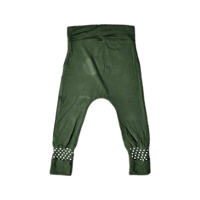 A Green Leggings from Raph and Remy in size 0-3M for boy. (Back View)