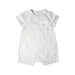 A White Short Sleeve Rompers from The Little White Company in size 12-18M for boy. (Front View)