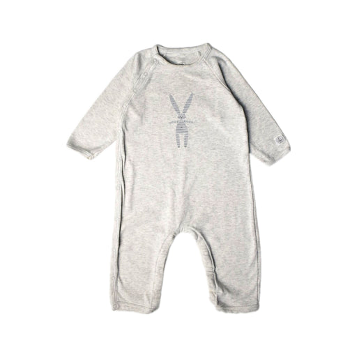 A Grey Long Sleeve Jumpsuits from Petit Bateau in size 6-12M for boy. (Front View)