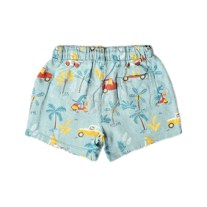 A Blue Shorts from Purebaby in size 12-18M for boy. (Back View)