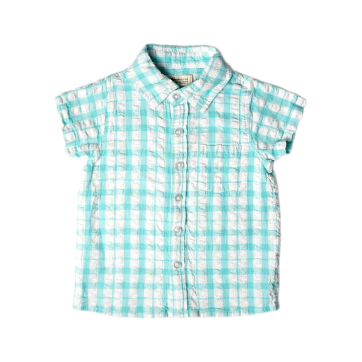 A Blue Short Sleeve Shirts from Monica + Andy in size 3T for boy. (Front View)