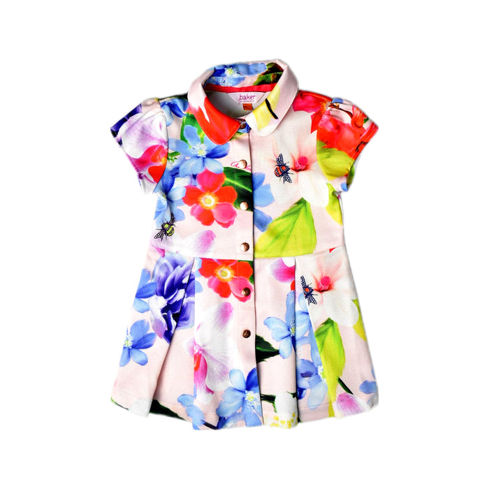 A Multicolour Short Sleeve Dresses from Baker by Ted Baker in size 18-24M for girl. (Front View)
