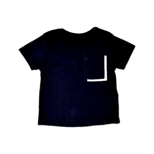 A Black Short Sleeve T Shirts from Comme Ca Ism in size 6-12M for boy. (Front View)