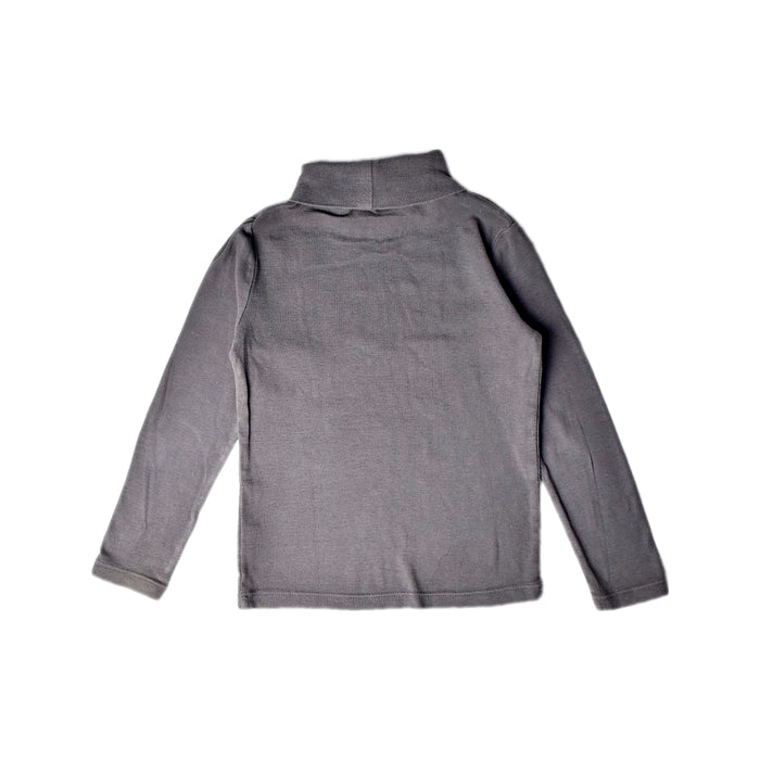 A Grey Long Sleeve Tops from Monoprix in size 4T for neutral. (Back View)
