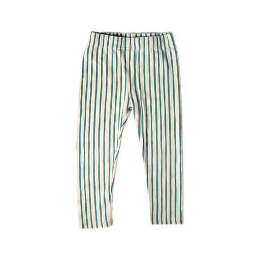 A Blue Leggings from Le Petit Society in size 3T for neutral. (Front View)