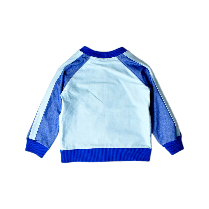 A Blue Lightweight Jackets from Oeteo in size 2T for boy. (Back View)