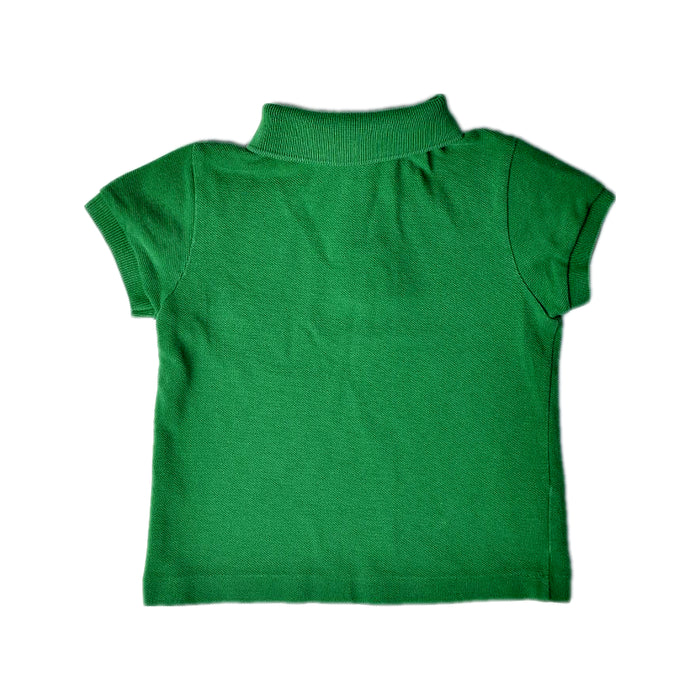 A Green Short Sleeve Polos from Lacoste in size 2T for boy. (Back View)