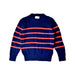A Navy Knit Sweaters from Cyrillus in size 4T for girl. (Front View)