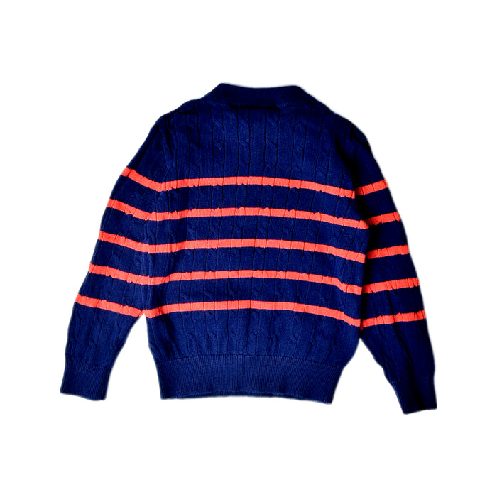 A Navy Knit Sweaters from Cyrillus in size 4T for girl. (Back View)