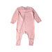 A Pink Long Sleeve Jumpsuits from Not Too Big  in size 3-6M for girl. (Back View)