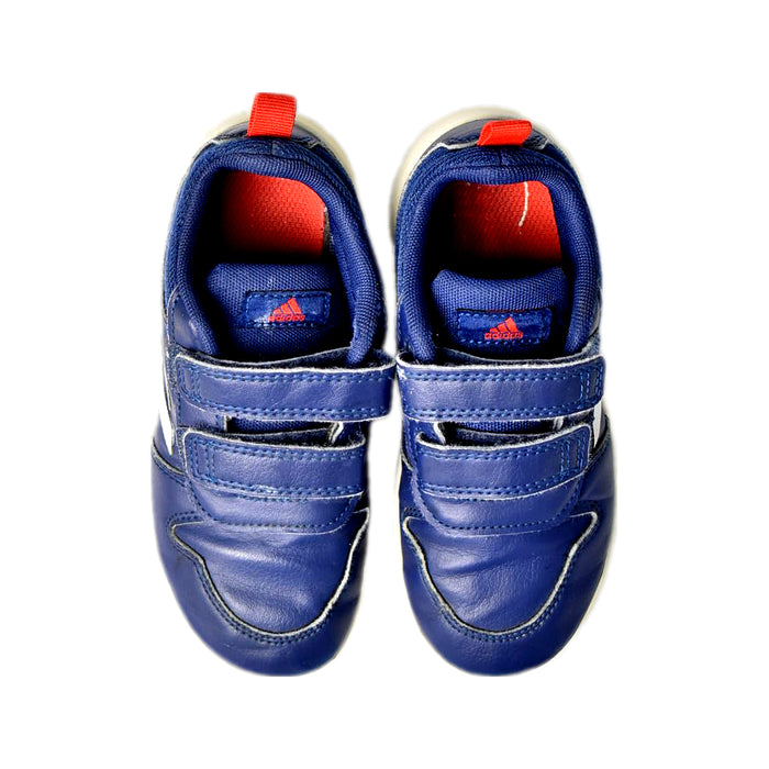 A Blue Sneakers from Adidas in size 4T for boy. (Back View)