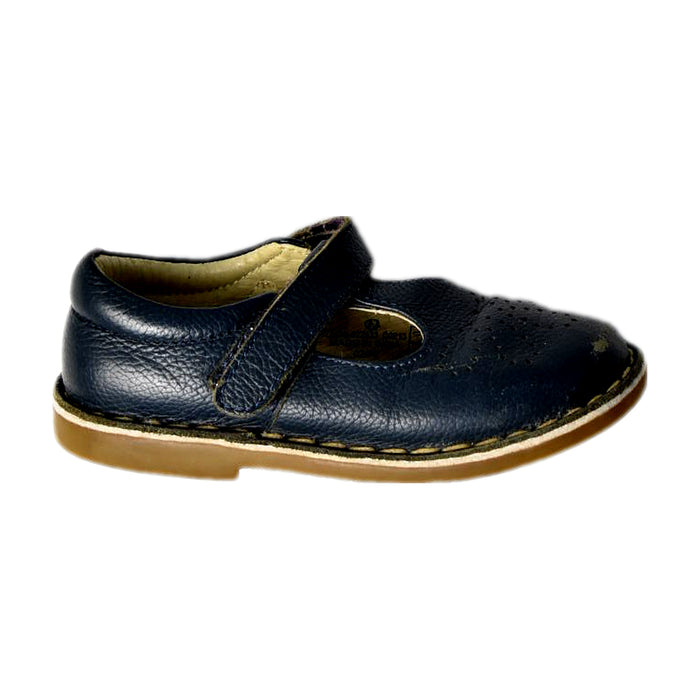A Blue Flats from Boden in size 3T for girl. (Front View)