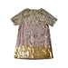 A Gold Short Sleeve Dresses from Chloe in size 6T for girl. (Back View)