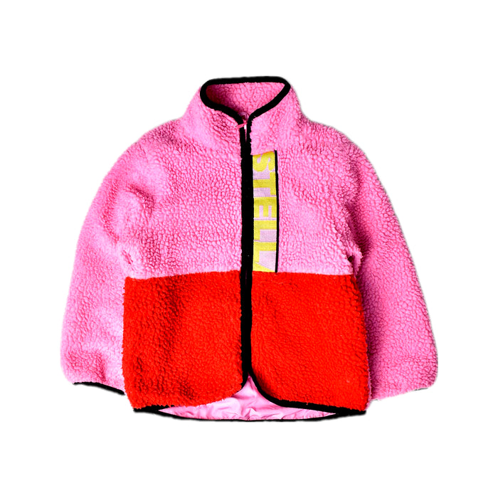 A Pink Puffer/Quilted Jackets from Stella McCartney in size 5T for girl. (Front View)
