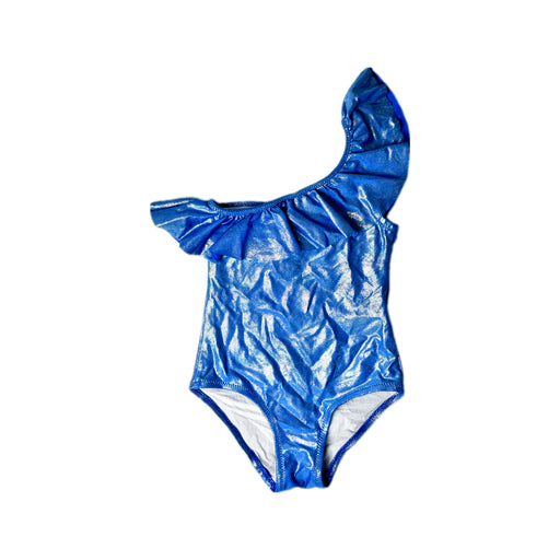 A Blue Swimsuits from Bonton in size 4T for girl. (Front View)