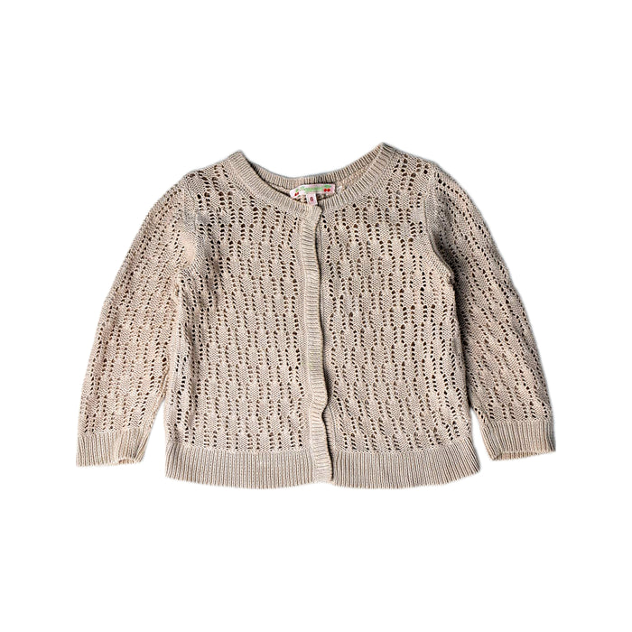 A Beige Cardigans from Bonpoint in size 6T for girl. (Front View)