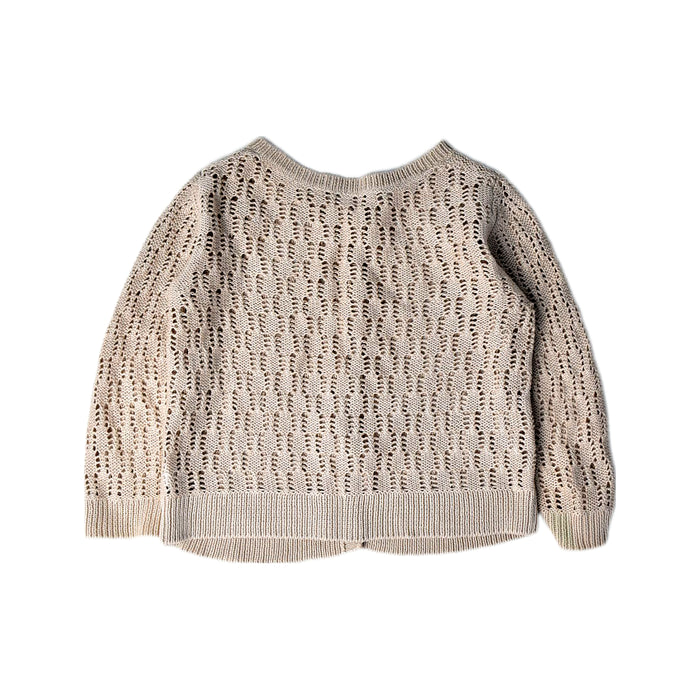 A Beige Cardigans from Bonpoint in size 6T for girl. (Back View)