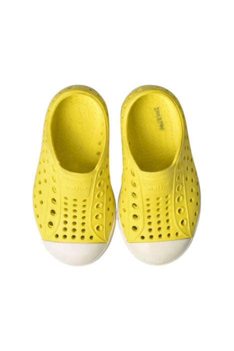 A Yellow Sneakers from Native Shoes in size 18-24M for neutral. (Back View)