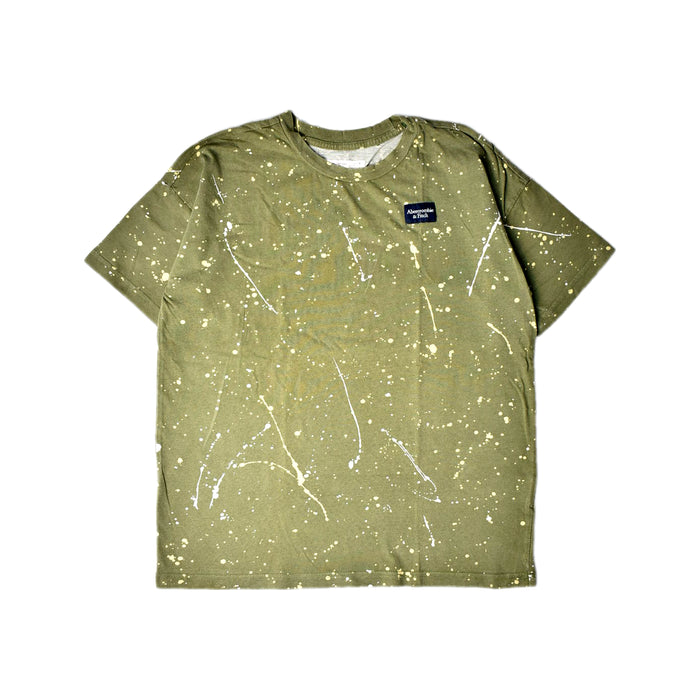 A Green Short Sleeve T Shirts from Abercrombie & Fitch in size 13Y for boy. (Front View)