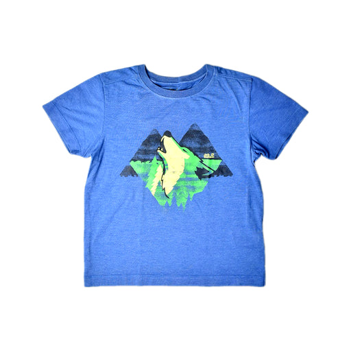 A Blue Short Sleeve T Shirts from Jack Wolfskin in size 7Y for boy. (Front View)