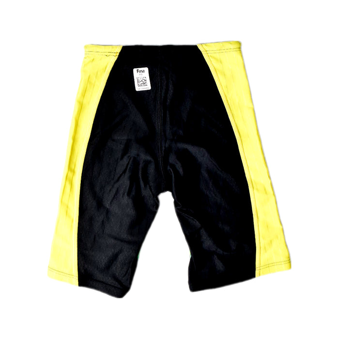 A Green Swim Shorts from Arena in size 11Y for boy. (Back View)