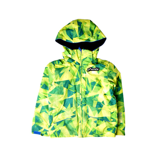A Green Ski Jackets from Phenix in size 7Y for boy. (Front View)