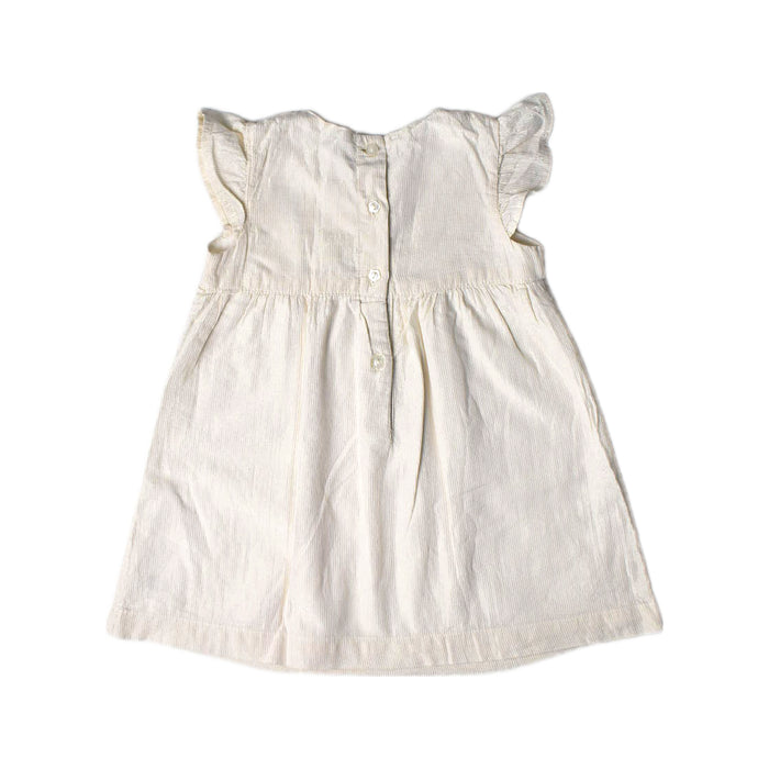 A White Short Sleeve Dresses from Chicco in size 12-18M for girl. (Back View)