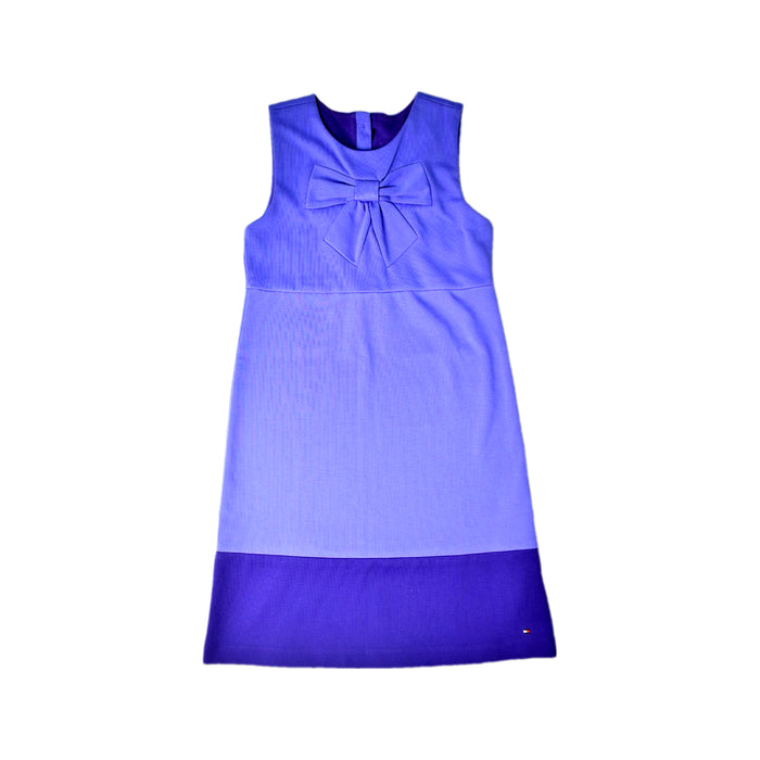A Purple Sleeveless Dresses from Tommy Hilfiger in size 8Y for girl. (Front View)