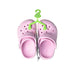 A Pink Slip Ons from Crocs in size 18-24M for girl. (Back View)